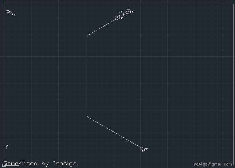 photo of pipe turned into isometric drawing